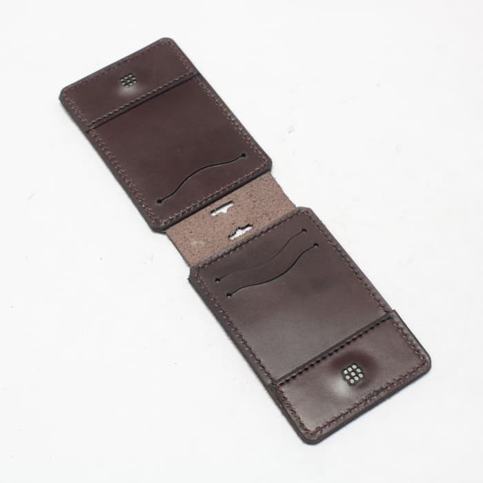 id card holder model lipat - name tag magnet tali warna coklat PHID654