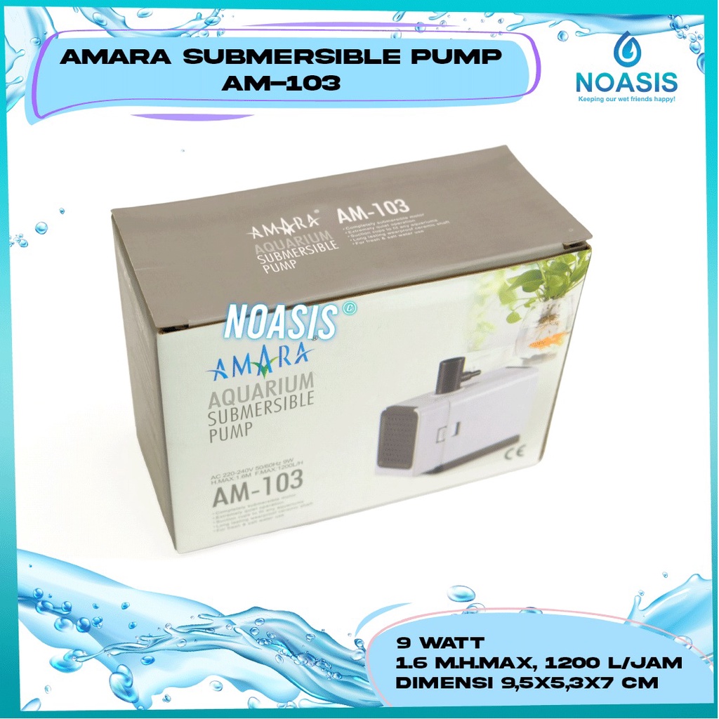 NOASIS POMPA AQUARIUM CELUP WATER PUMP AMARA AM 103 AM-103 LOW WATT