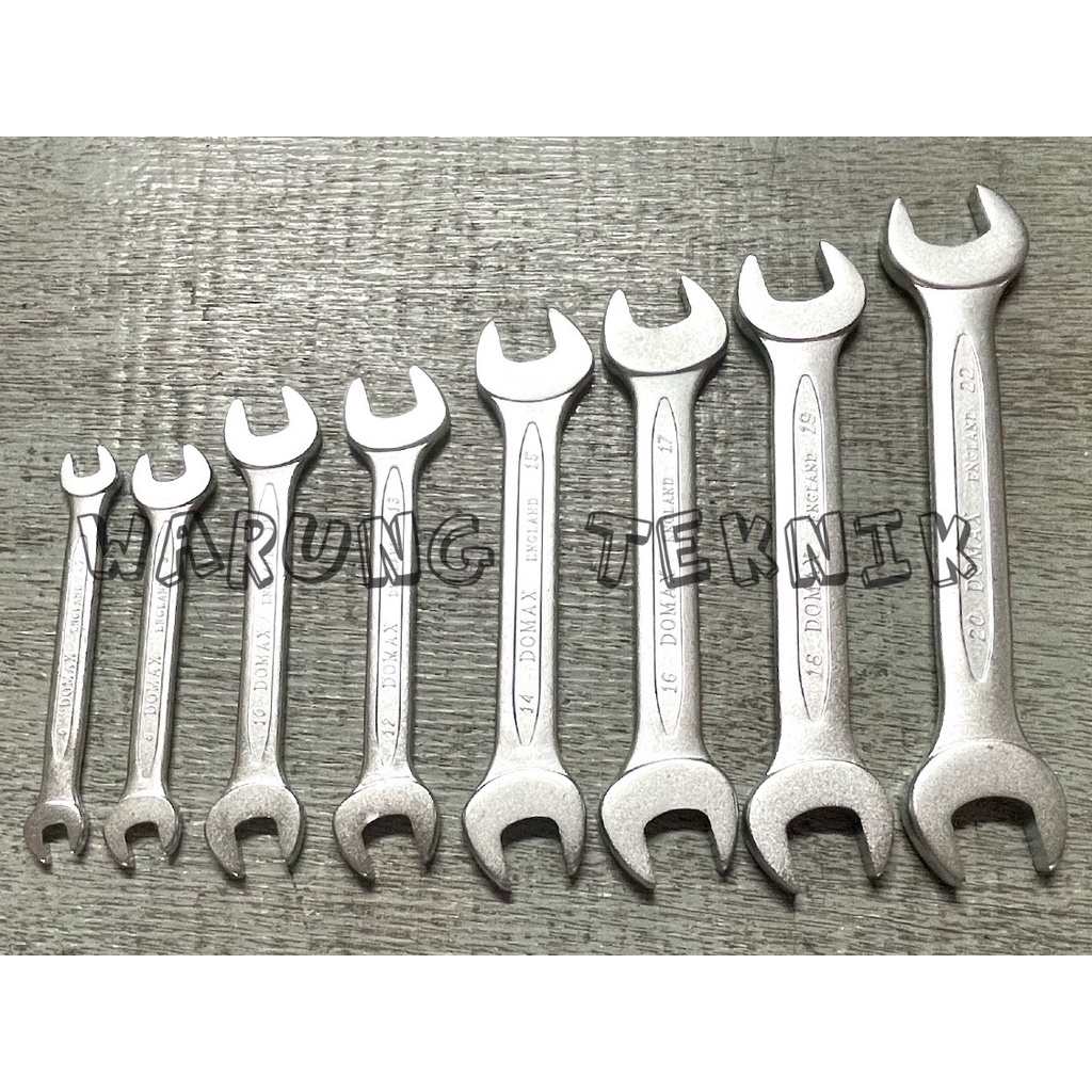 DOMAX 8 Pcs Double Open End Wrench Set - Kunci Pas Set 8 Pcs