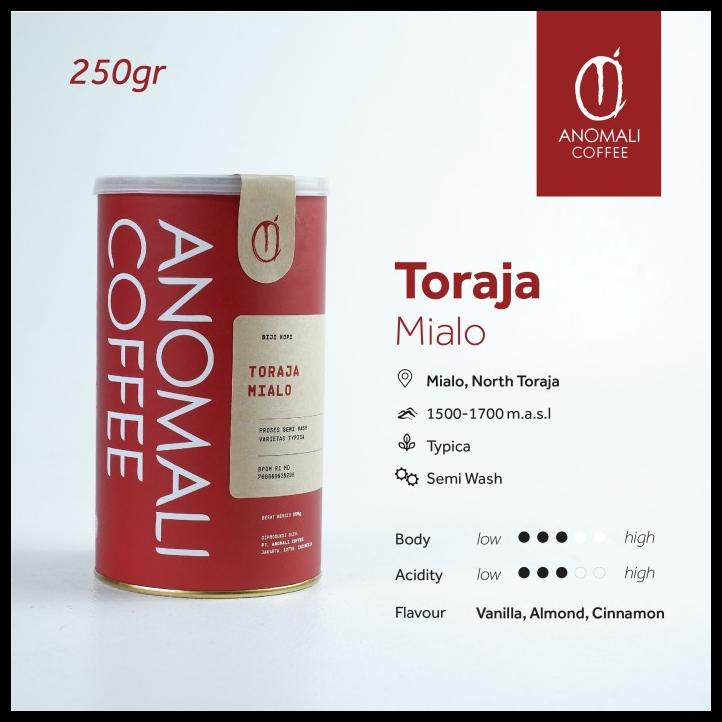 

Anomali Coffee Biji Kopi Toraja Mialo 250Gr