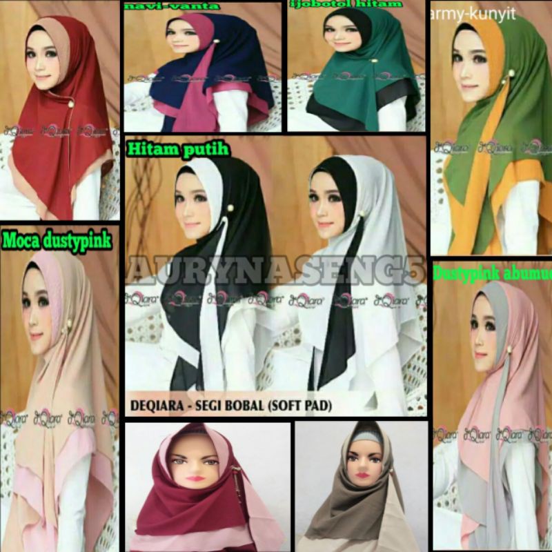 Jilbab Segitiga Instan Khimar  Bolak Balik simpel