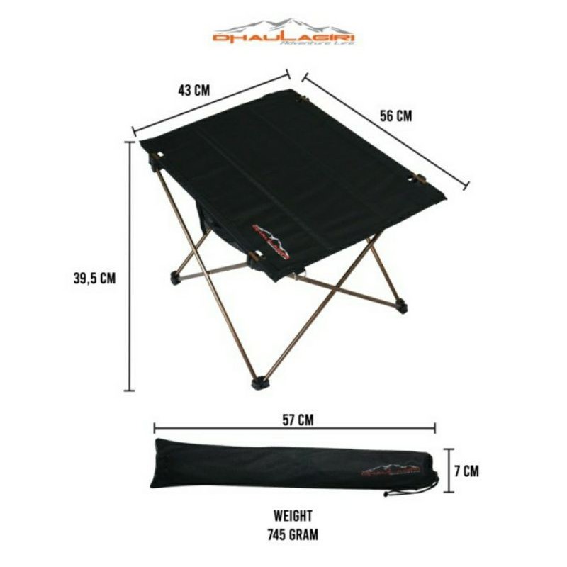 Meja Camping Lipat Dhaulagiri / Folding Table Dhaulagiri