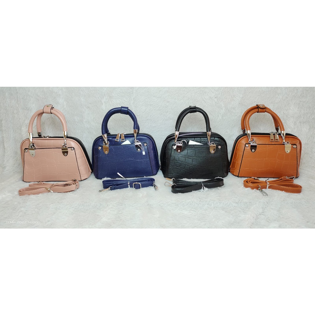 JK 932 1KG MUAT 2PCS TAS SELEMPANG FASHION IMPORT HAND BAG WANITA MINI MOTIF CROCO T804 C8635 Y38771 E6245