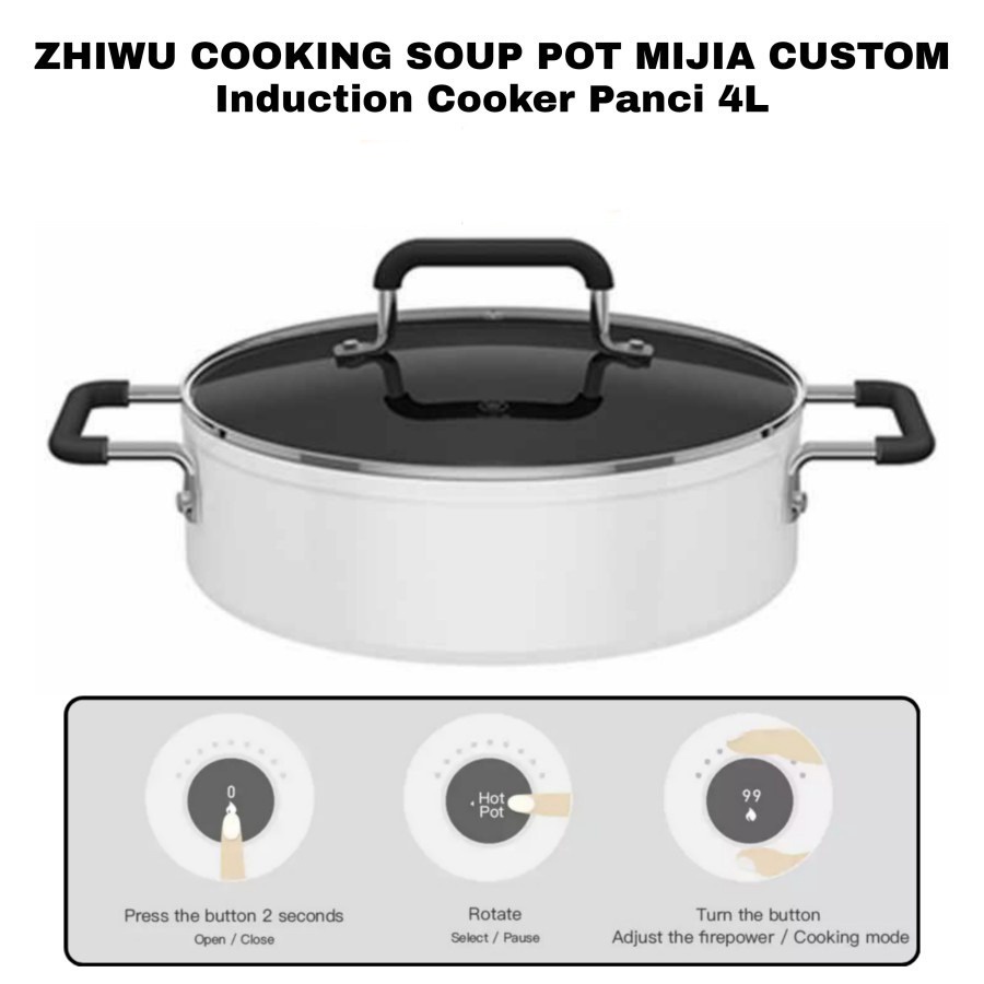 ZHIWU COOKING SOUP POT 4L - Induction Cooker Hot Pot Panci 4 L - panci saja