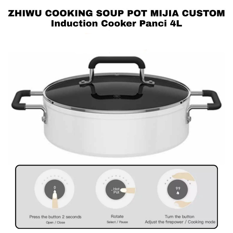 ZHIWU COOKING SOUP POT 4L - Induction Cooker Hot Pot Panci 4 L - panci saja