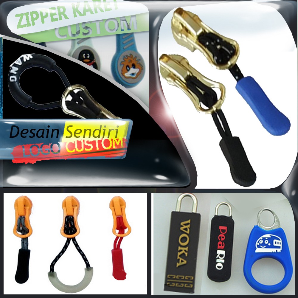 PABRIK KEPALA RESLETING RUBBER ZIPPER PULLER KARET AKSESORIS FASHION CUSTOM DESAIN DAUN SLETING
