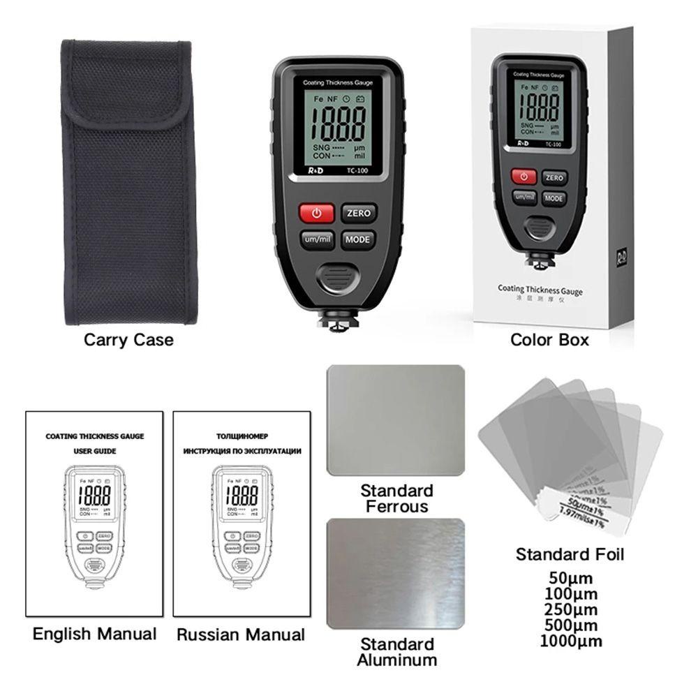 POPULAR Populer Coating Thickness Gauge High Precision Manual Alat Cat FE/NFE Mobil Paint Film Thickness Tester