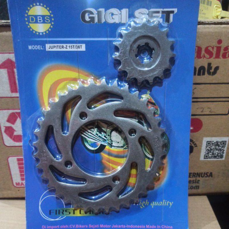 GEAR SET GIR DEPAN BELAKANG PRESS JUP Z 15T/36T DBS
