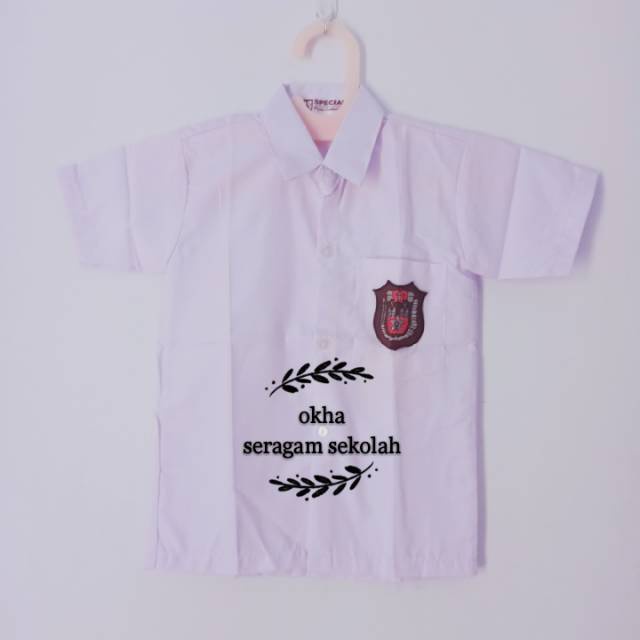 Baju Putih Lengan Pendek Seragam Sekolah SD Kain Oxford