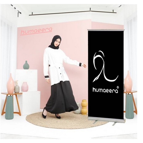 Baju Gamis Dinas Seragam PEMDA PNS Wanita Hitam Putih Moscrepe Setelan Baju Seragam Pemda Hitam Puti