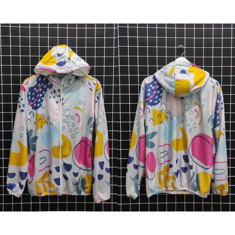 Jaket Sepeda Wanita Jaket Motif Printing/Jaket Goews-motif bulat