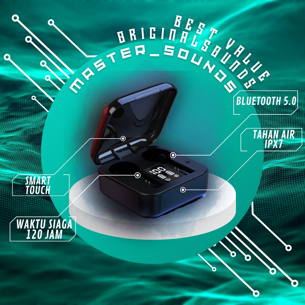 Tws Airbuds Earphone Bluetooth  Wireless Earbuds Water Proof Haedset Henset Henset Bluetooth with Mi