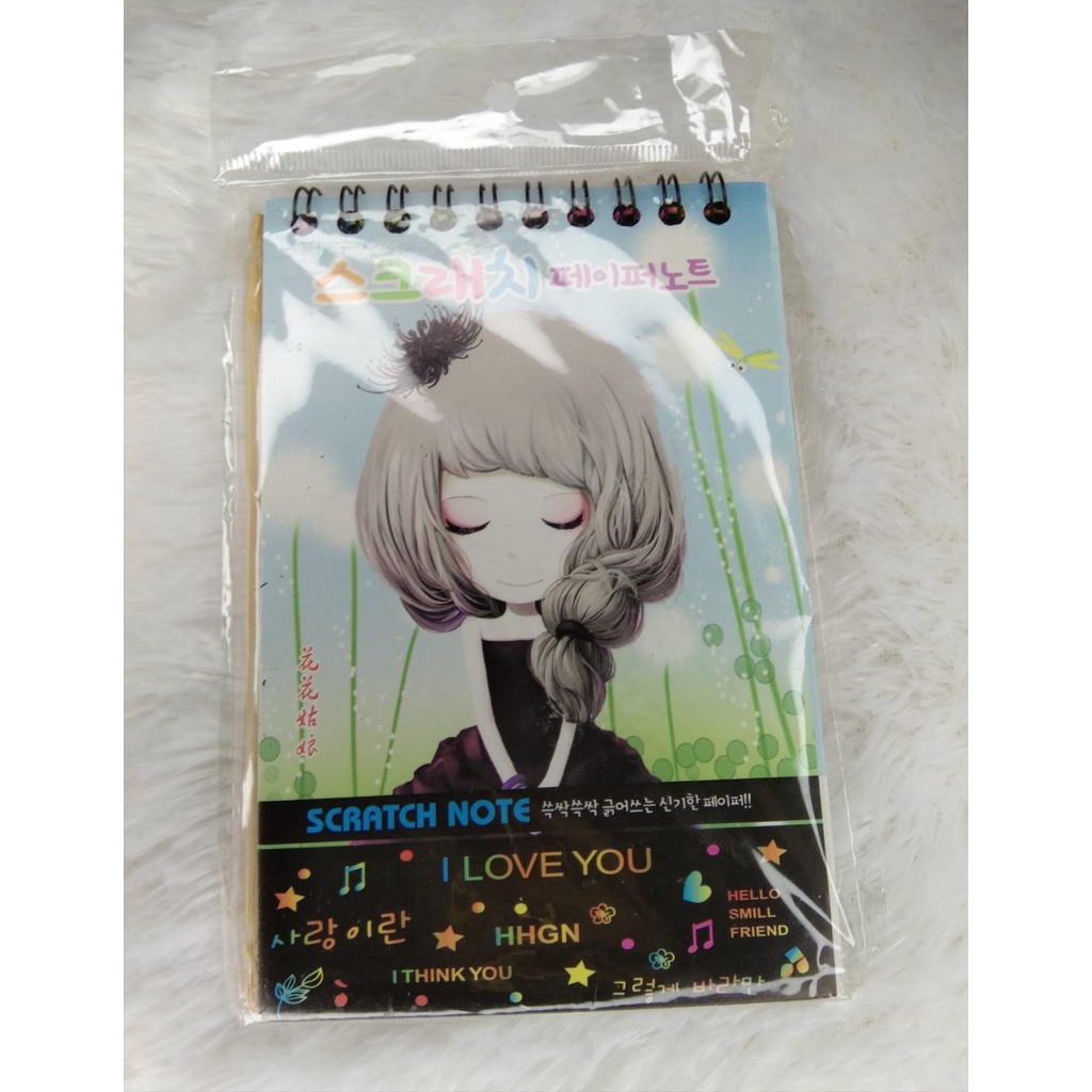 

Scratch note / Kertas gambar untuk mewarnai dan menggambar colorful / Buku gambar magic