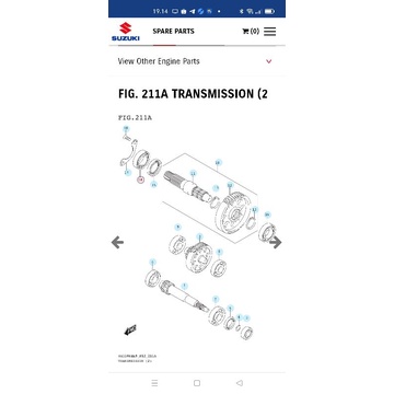 LAKER BEARING  CVT GARDAN LAKER GEARBOX SUZUKI NEX 2 NEX II ORI SGP