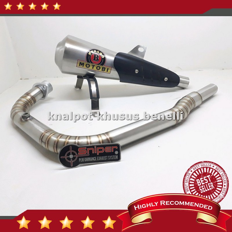Jual Knalpot full system Benelli Motobi 200 evo