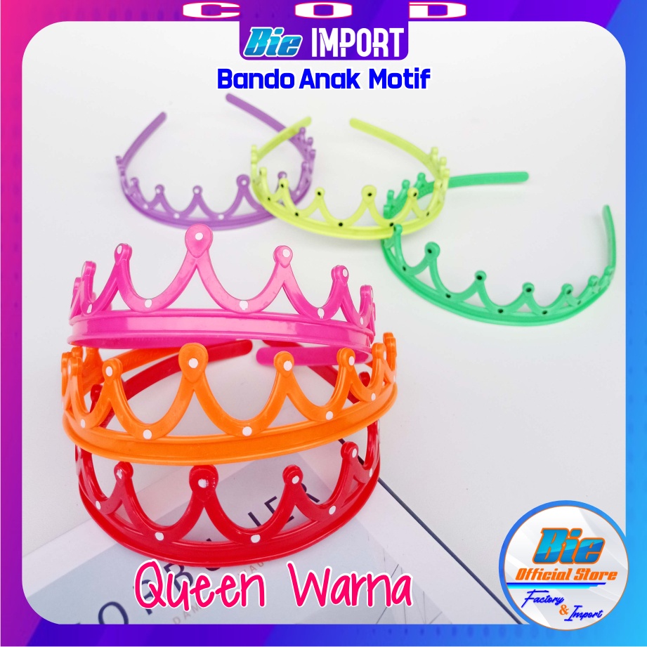 Bando Anak Karakter Queen ANTI PATAH Impor Best Seller