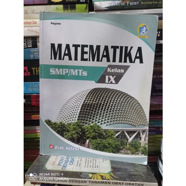 buku bekas kurikulum 2013  edisi revisi   MATEMATIKA untuk smp mts kelas ix  BUMI AKSARA