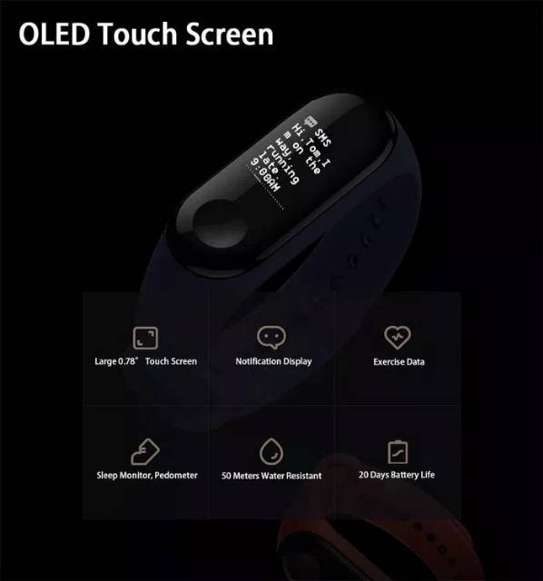 Xiaomi mi band 3 Smart Bracelet watch smartwatch original