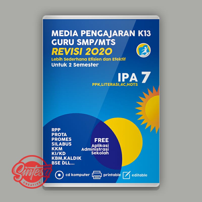 Cd Rpp 1 Lembar Ipa Smp Mts Kelas 7 8 Dan 9 K13 Revisi Terbaru Sintesa Shopee Indonesia