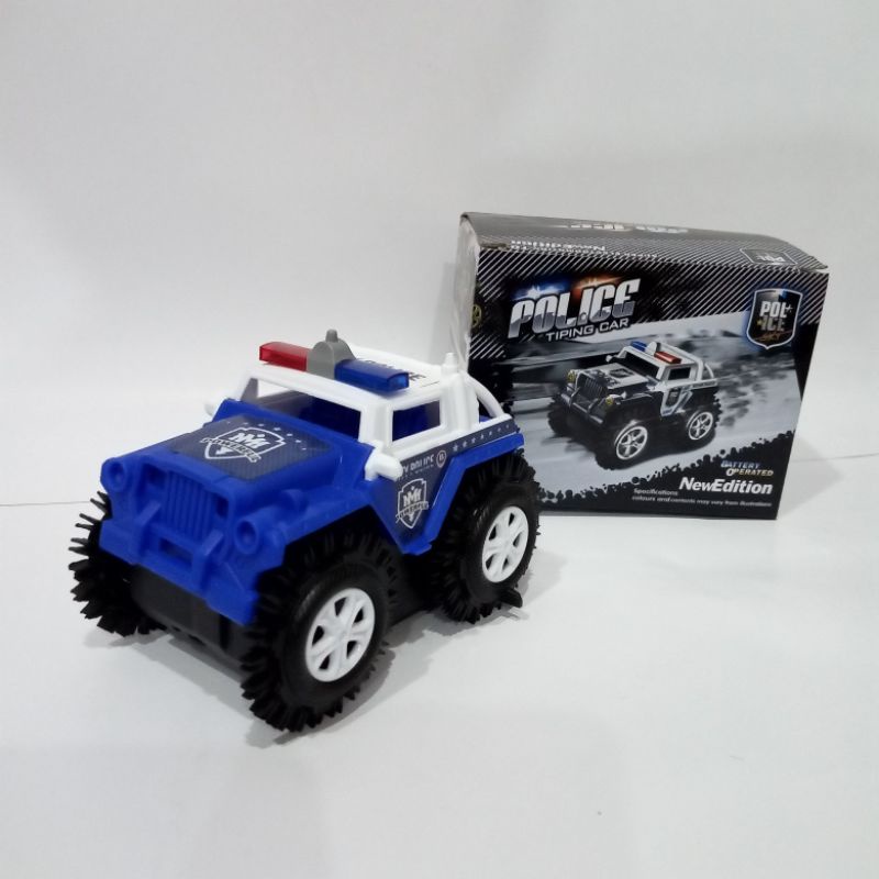Mainan Mobil Polisi Bisa Jungkir Balik - Mainan Anak Jeep Polisi Jungkir Balik