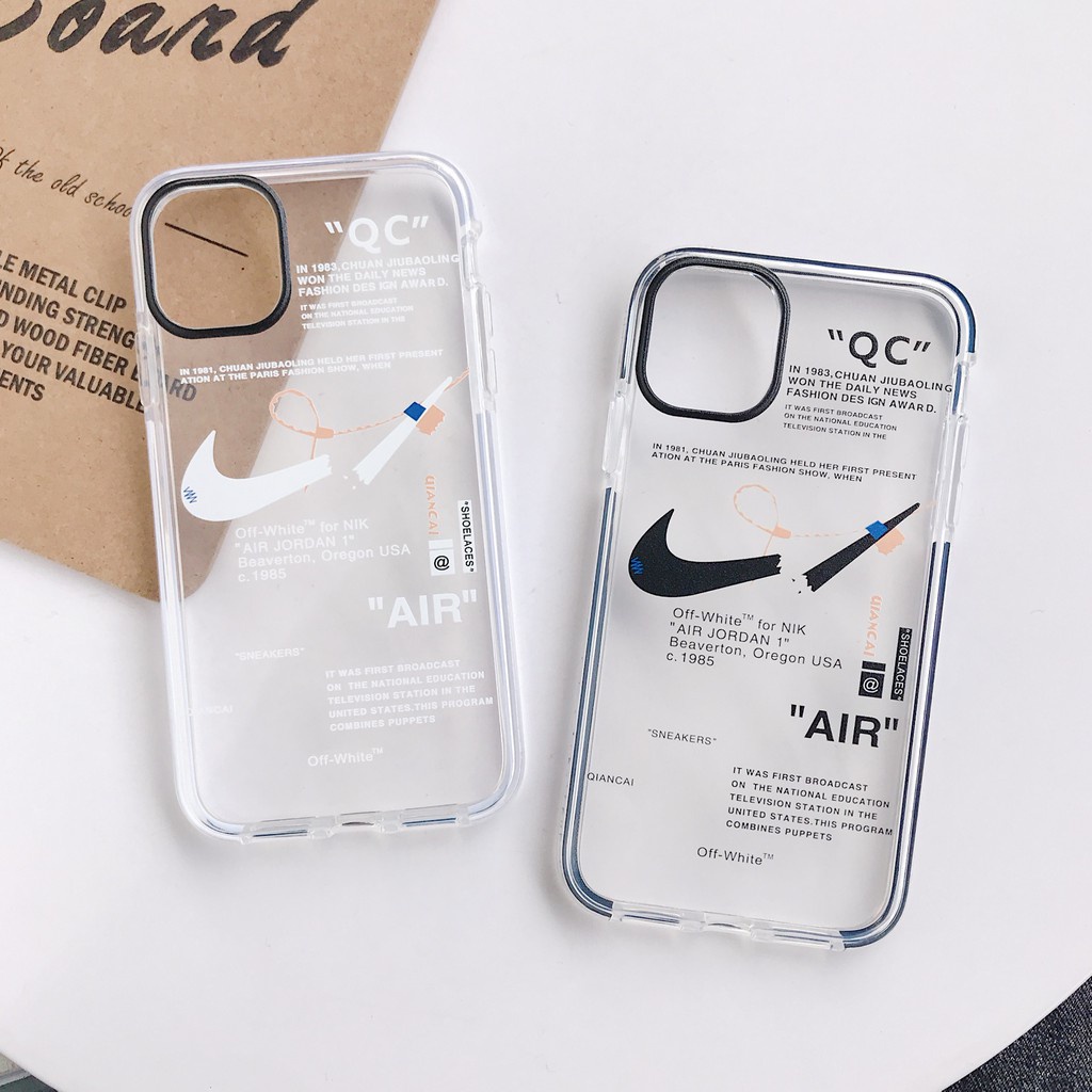 Casing iPhone 12 11 Pro Max 7 8 Plus 6 6S Plus X XS Max XR Transparent Black Border Soft Fashion Cover