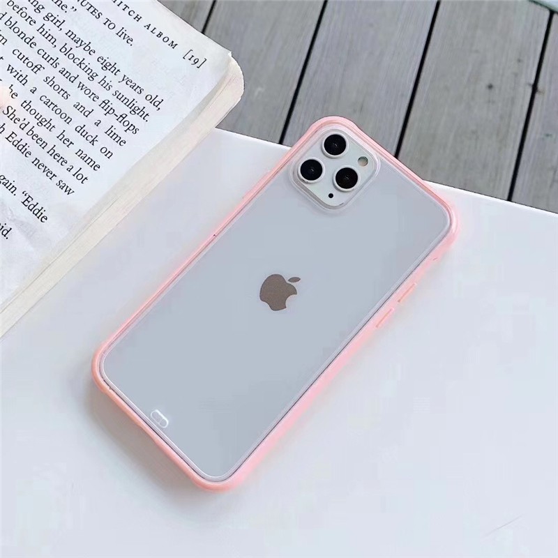 Case Warna Matte Transparan Bahan PC untuk Iphone 11 Pro Max 6 6S 7 8 Plus X XS XR