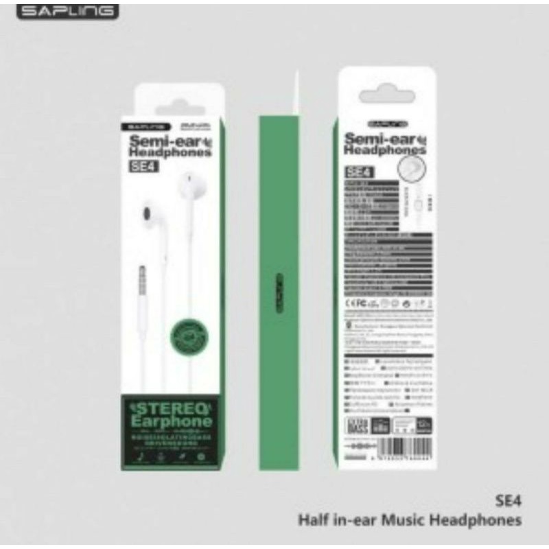 Handsfree stereo/ Earphone stereo/headset stereo Sapling SE4