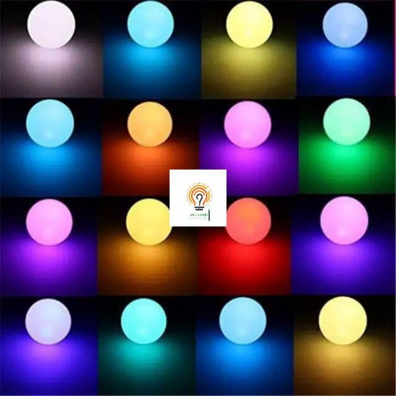 Lampu Bohlam LED RGB Berubah Warna Dengan  Remot Control E27 9W&amp;12W