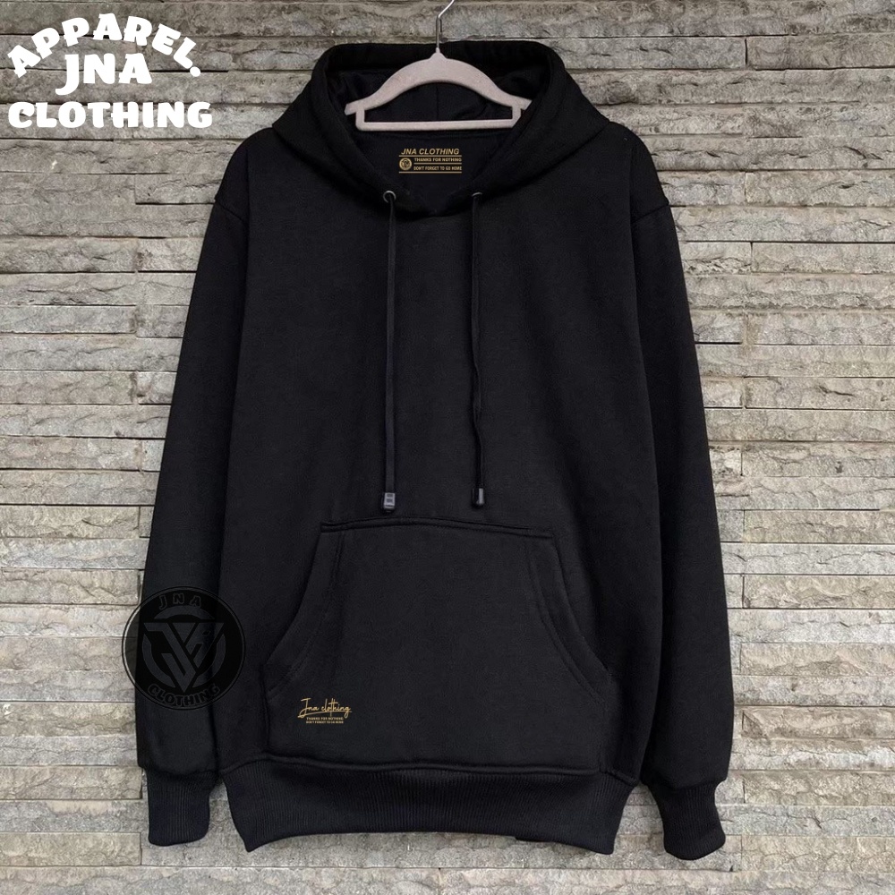 Hoodie Polos Sweater Polos Pria/Wanita Hudi Oversize Bigsize Jumbo Murah Suiter Unisex Distro Jna Clothing Switer Polos Warna Hitam