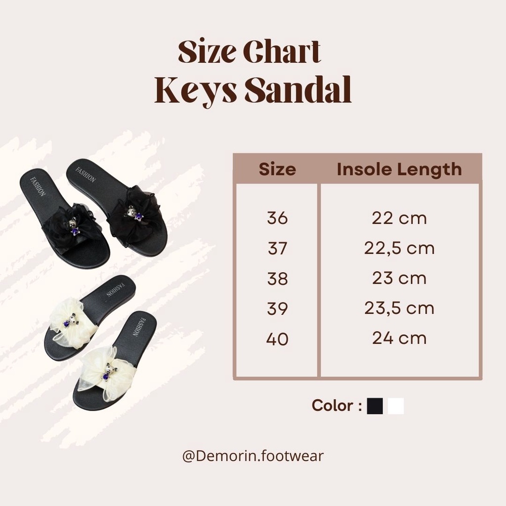 Keys Sandal Selop Wanita Slip On Teplek - Demorin