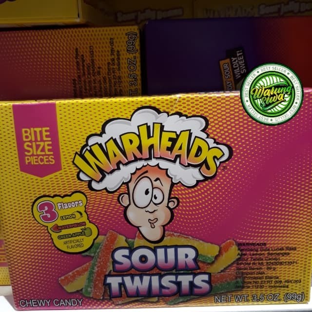 

permen war heads warhead chewy sour twists candy 99 gram