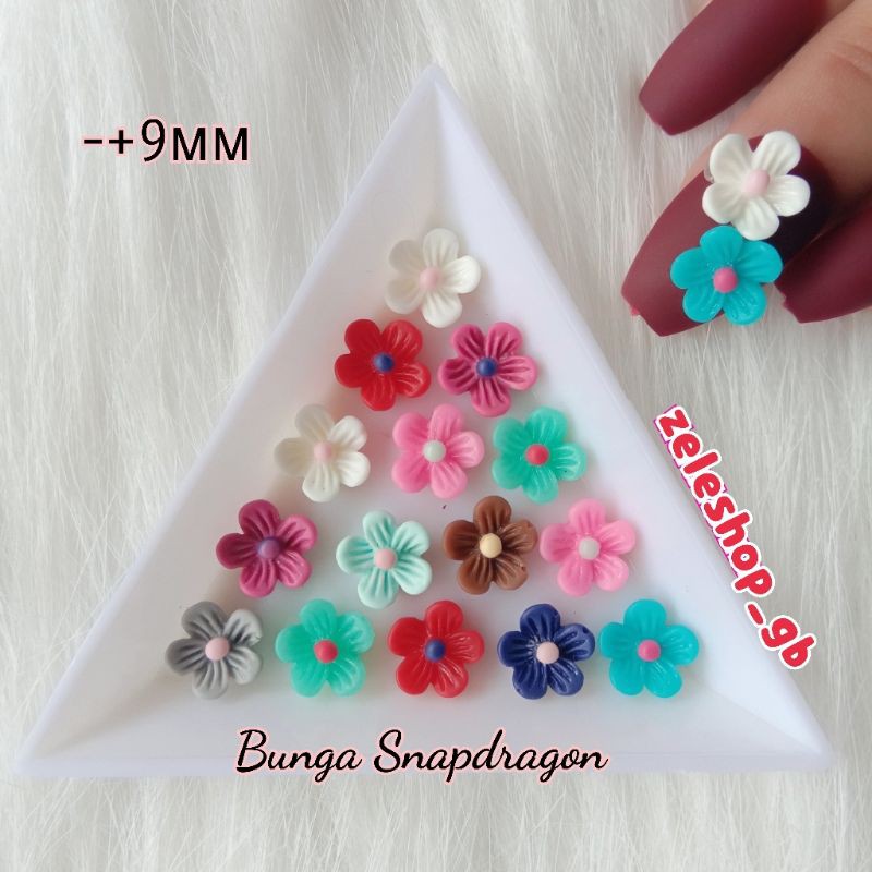 RESIN BUNGA SNAPDRAGON / HIASAN TASBIH DIGITAL / HIASAN NAIL ART KUKU PALSU