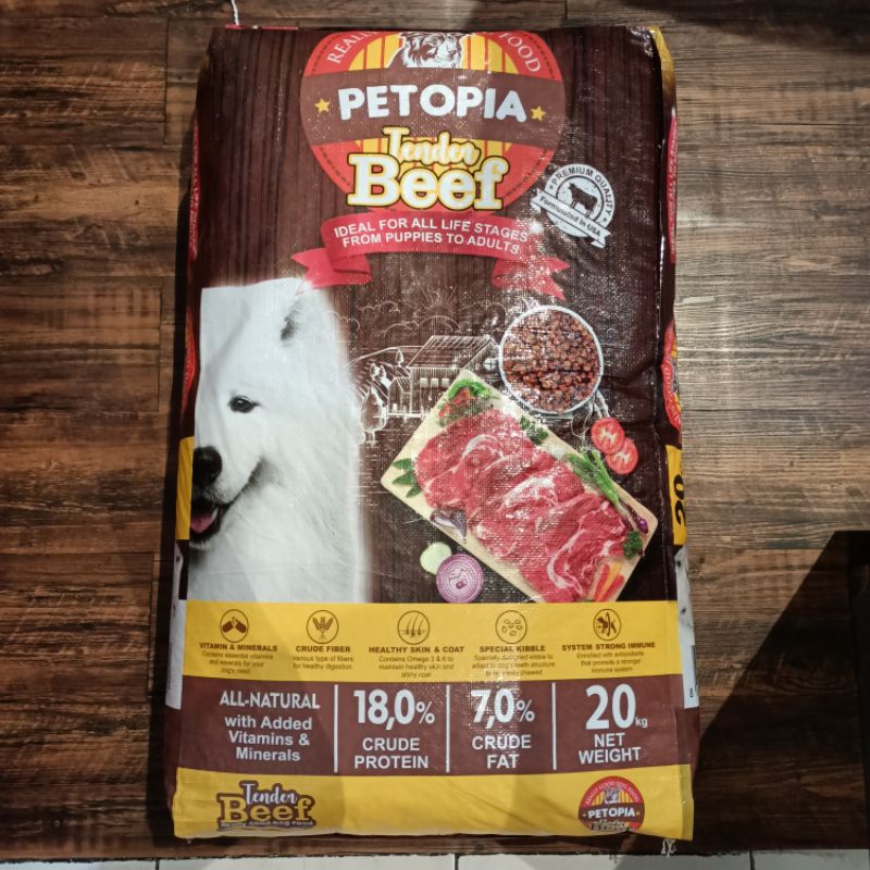 Petopia Dry Food Tender Beef 20 Kg / Dog Food Makanan Anjing (BY INSTAN)