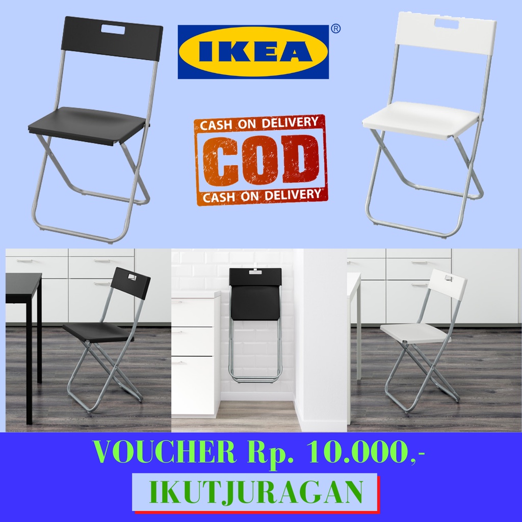 ( FREE ONGKIR ) GUNDE Kursi Lipat / Kursi Taman / Kursi Santai / Kursi Meja Makan IKEA