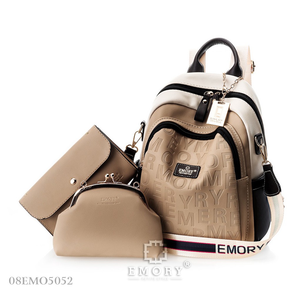 LINKSBANDUNG - EMORY   Moricca  08EMO5052 Tas Ransel Wanita Backpack 3in1 Multifungsi Original