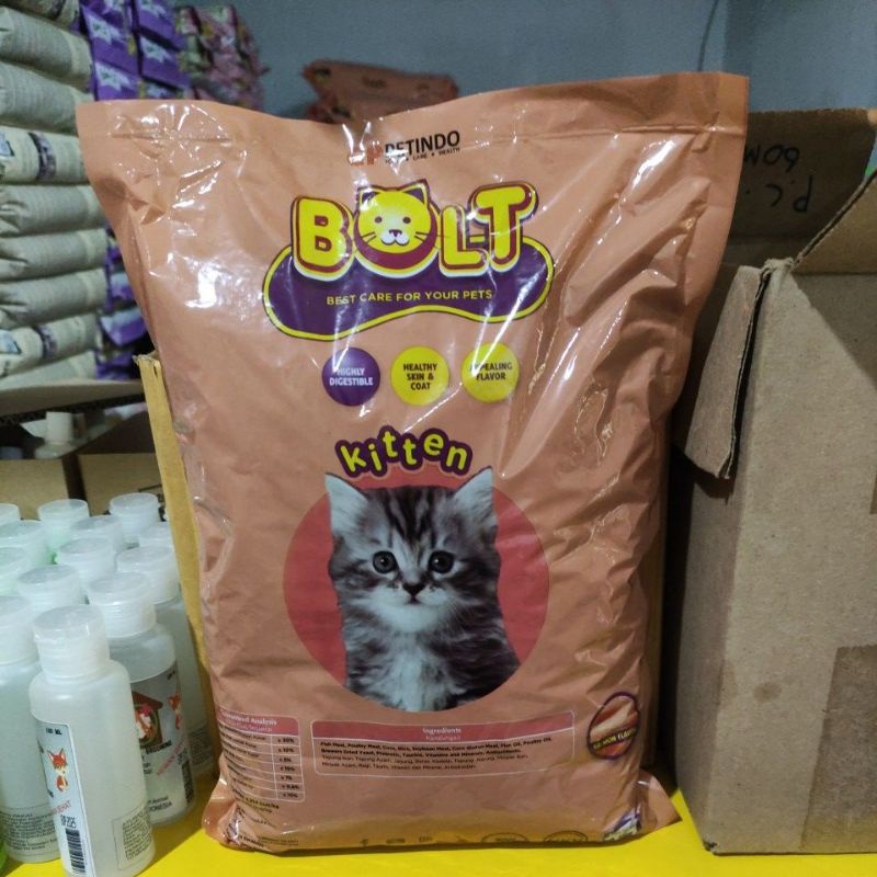 bolt kitten 1kg makanan kucing bolt kitten salmon 1kg