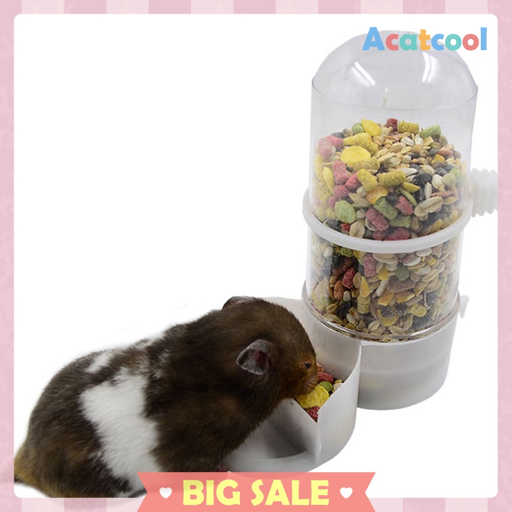 Small Pet Rabbit Guinea Pig Food Dish Bowl Mice Squirrel Automatic Feeding