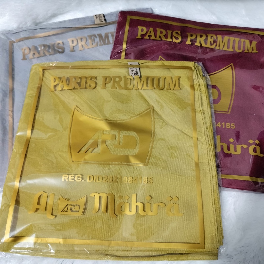 Hijab Segi Empat Paris Premium Polos Original | Jilbab Segi Empat Paris Premium Jahit Tepi Anti Letoy | 100% Al Mahira