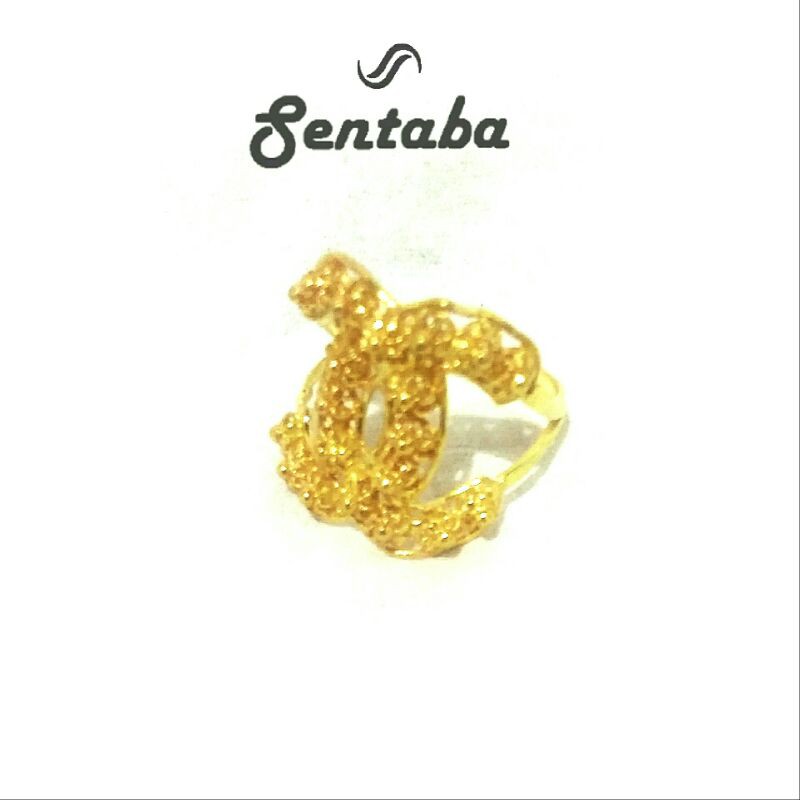 Cincin Perak Sepuh Emas