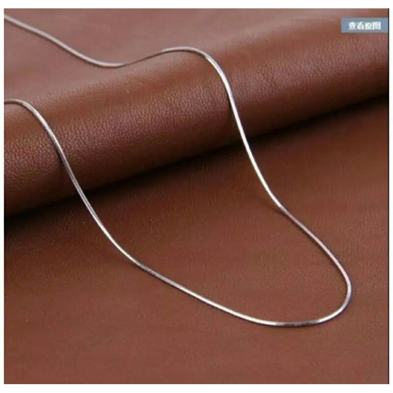 kalung belut titanium silver