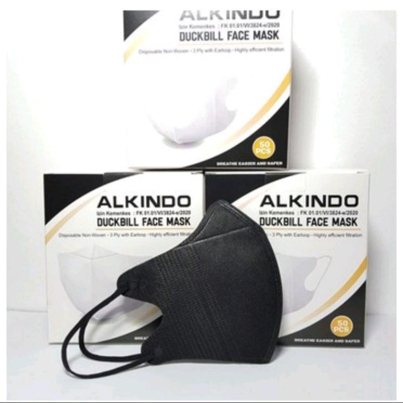 Alkindo Duckbill Hitam/Putih Garis 1Pcs