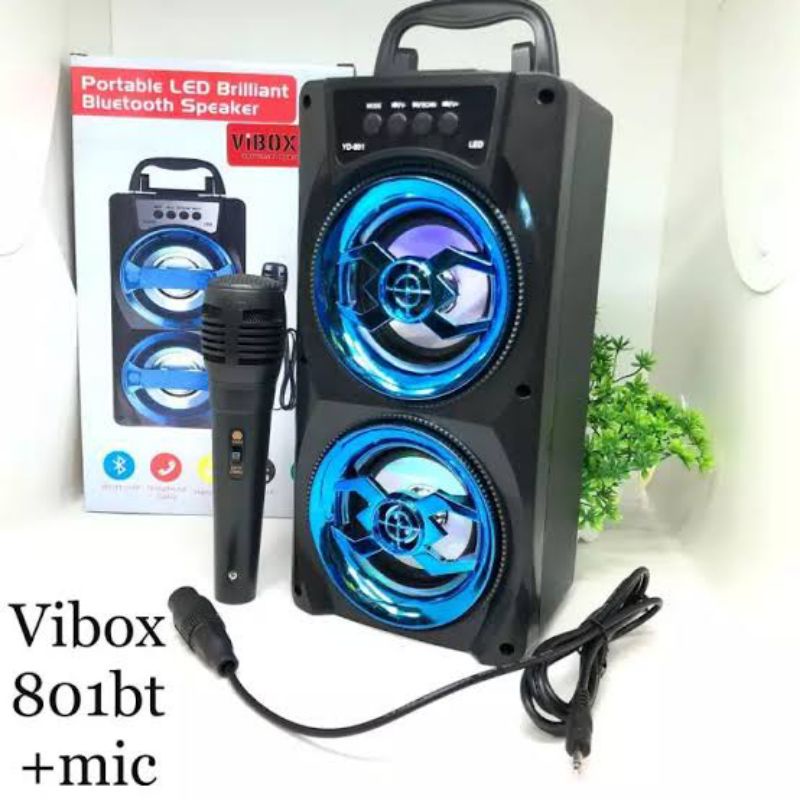 SPEAKER MUSIK KARAOKE WIRELESS BLUETOOTH MIC YD 801YD 802 SUPER BASS MURAH