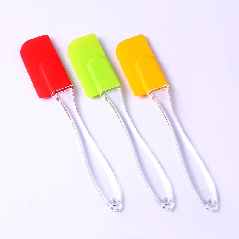 Spatula Poles Silikon Anti Panas Food Grade - Spatula Gagang Bening