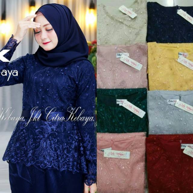 Dres tulle bordir gliter mutiara