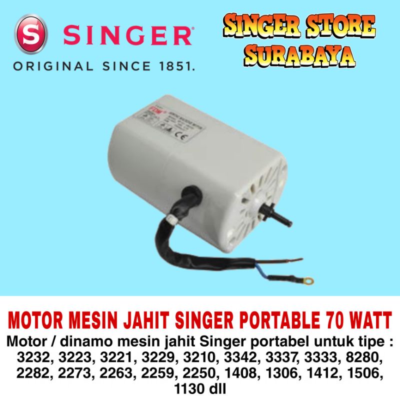 Motor / dinamo mesin jahit Singer portabel 70 watt