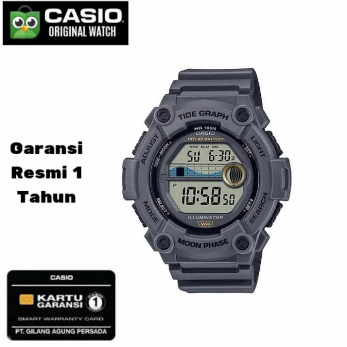 Casio Illuminator / Jam Tangan Pria Digital Casio WS-1300H-8A Original
