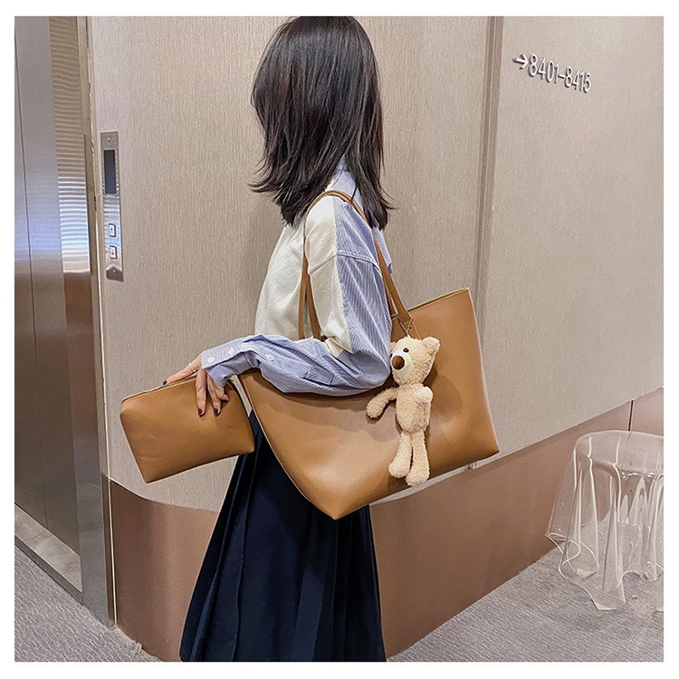 157706 Tas Tote Wanita Import Totebag Cewek Impor Shoulder Bag Cewe 2 in 1 (1 KG MUAT 2) CR7706