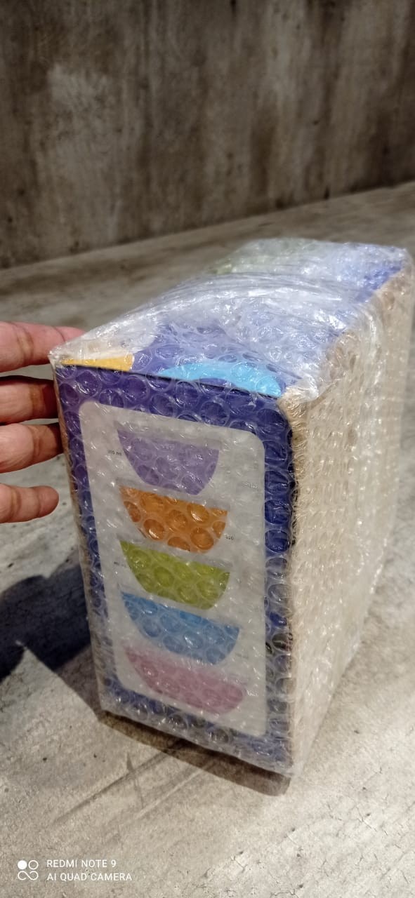 Mangkok Beranak Plastik Warna Warni/mixing Bowl Set 5pc