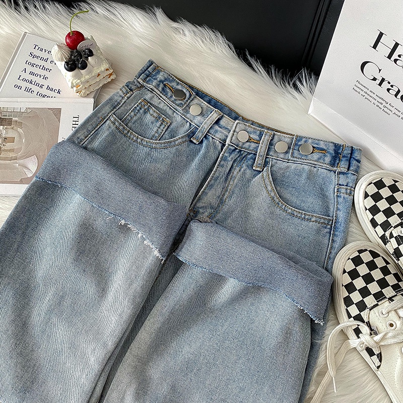 Straight Loose Celana Jens/Celana Jens Highwaist Wanita/Celana Kulot /Jeans Kulot