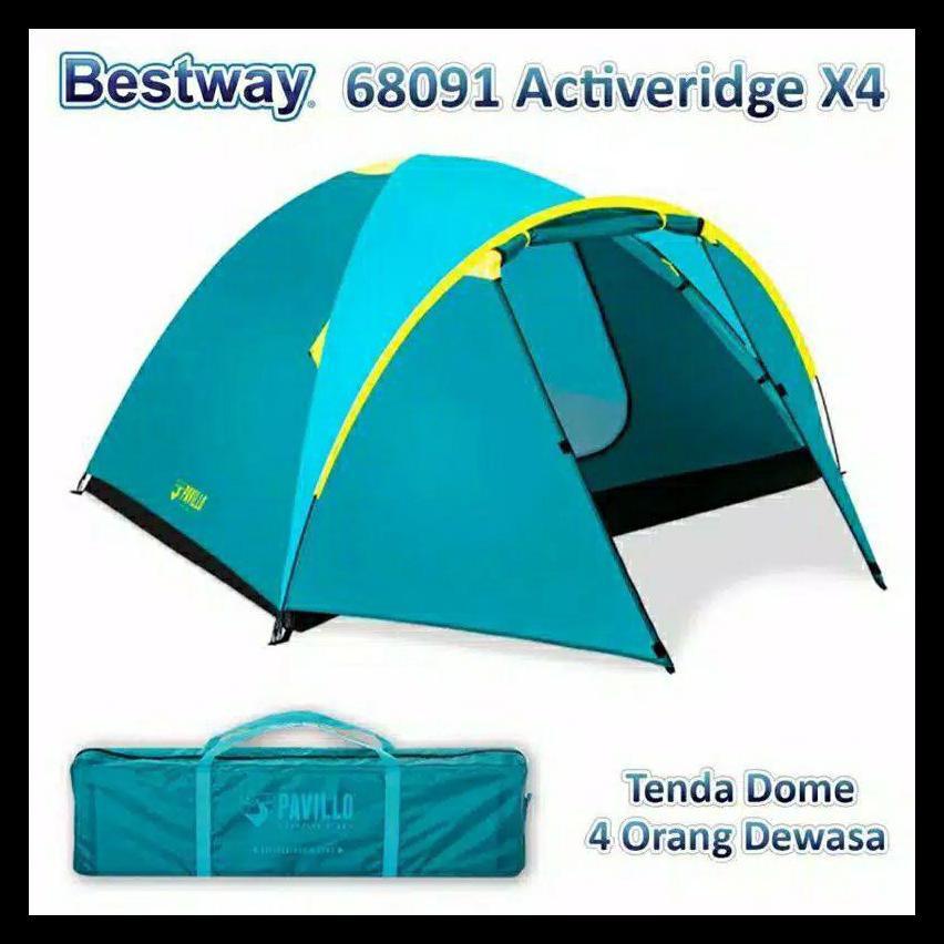 TERLARIS TENDA BESTWAY PAVILLO TENDA CAMPING KAP. 4 ORANG TENDA DOUBLE LAYER BESTWAY MONTANA PAVILLO